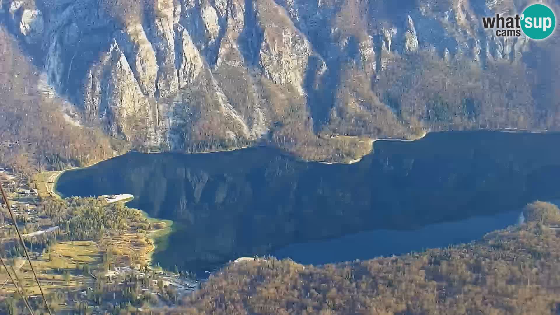 Webcam lac de Bohinj et Triglav – vue depuis la station de ski de Vogel