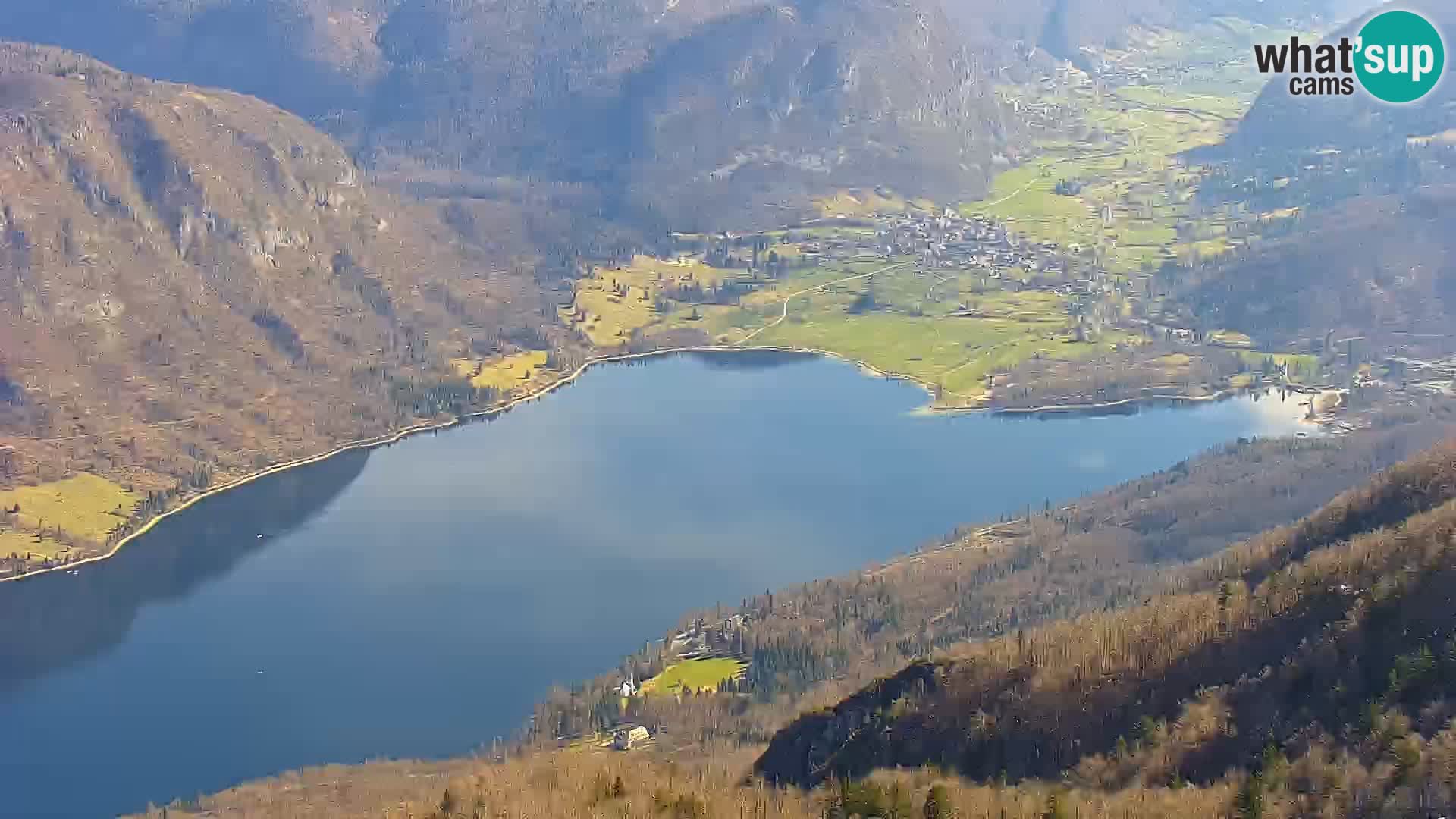 Webcam lac de Bohinj et Triglav – vue depuis la station de ski de Vogel