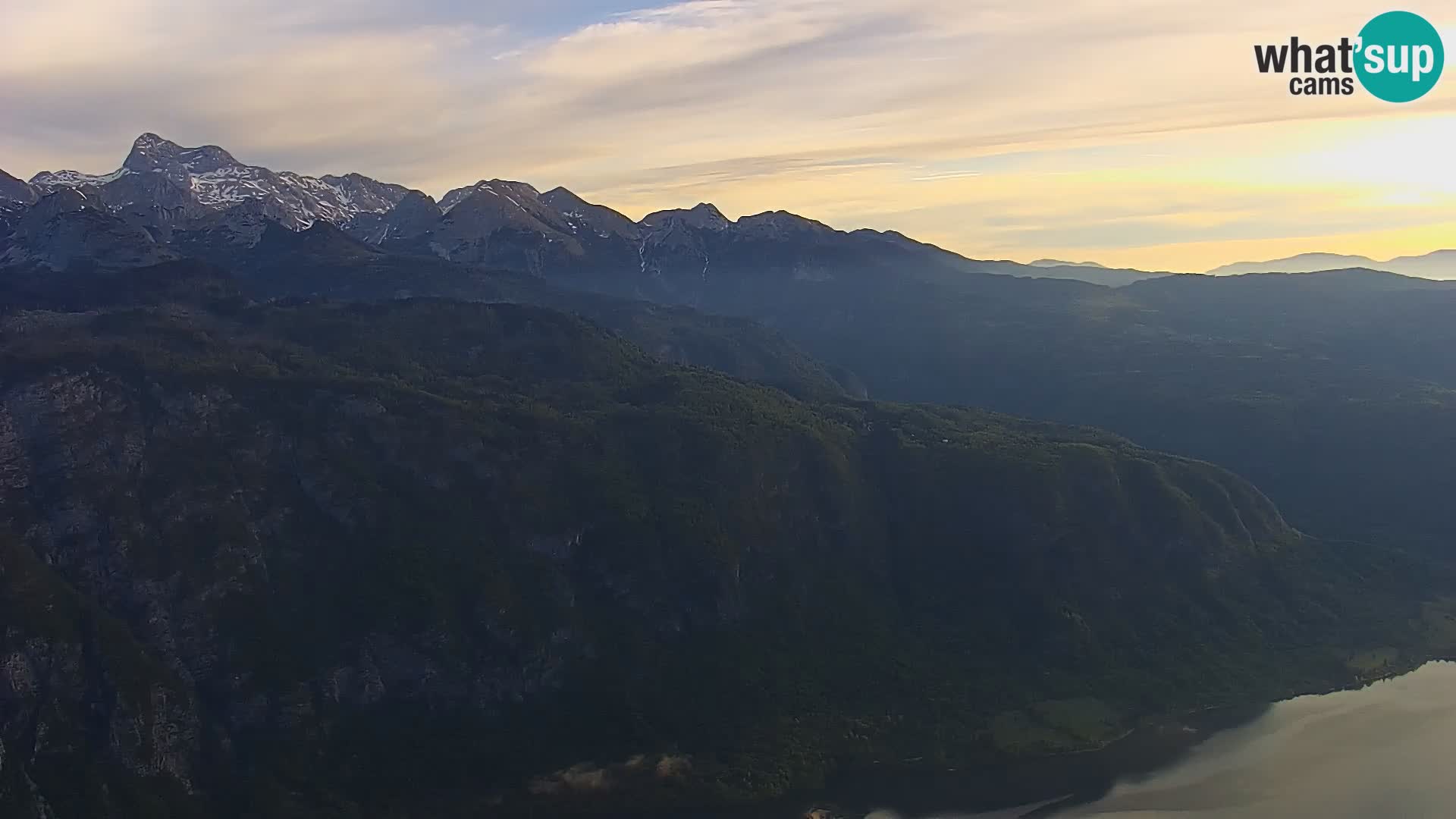Webcam Bohinj See und Triglav – Blick vom Skigebiet Vogel