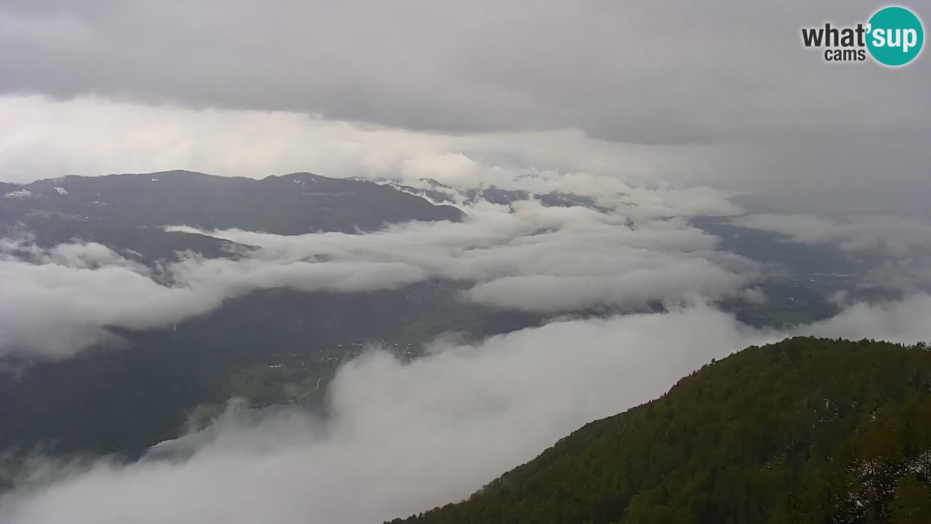Bohinj lake webcam and Triglav – view from Vogel ski resort