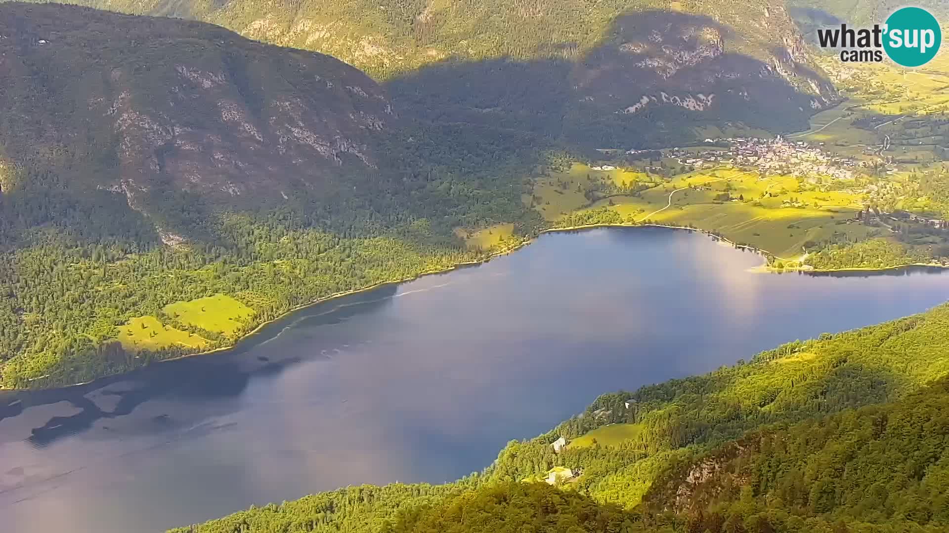 Webcam Bohinj See und Triglav – Blick vom Skigebiet Vogel
