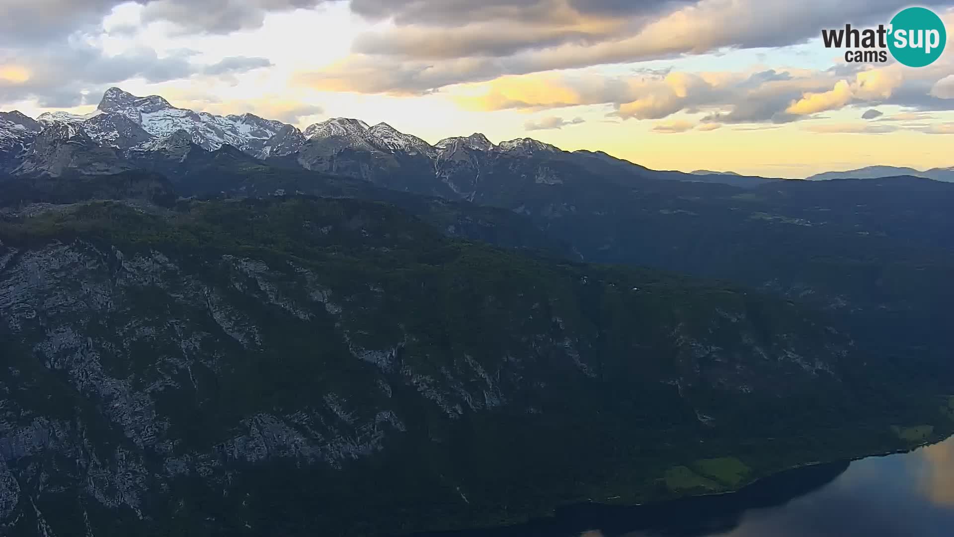 Webcam lac de Bohinj et Triglav – vue depuis la station de ski de Vogel