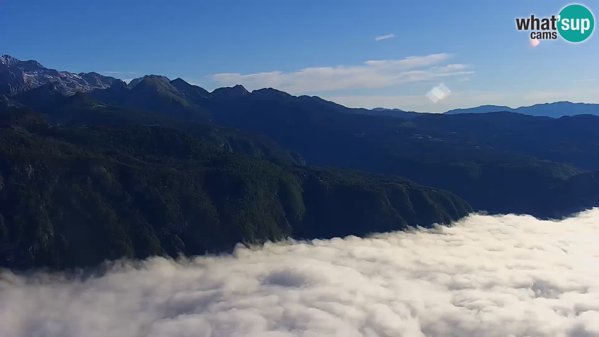 Webcam lago di Bohinj e del Triglav – vista dalla stazione sciistica di Vogel