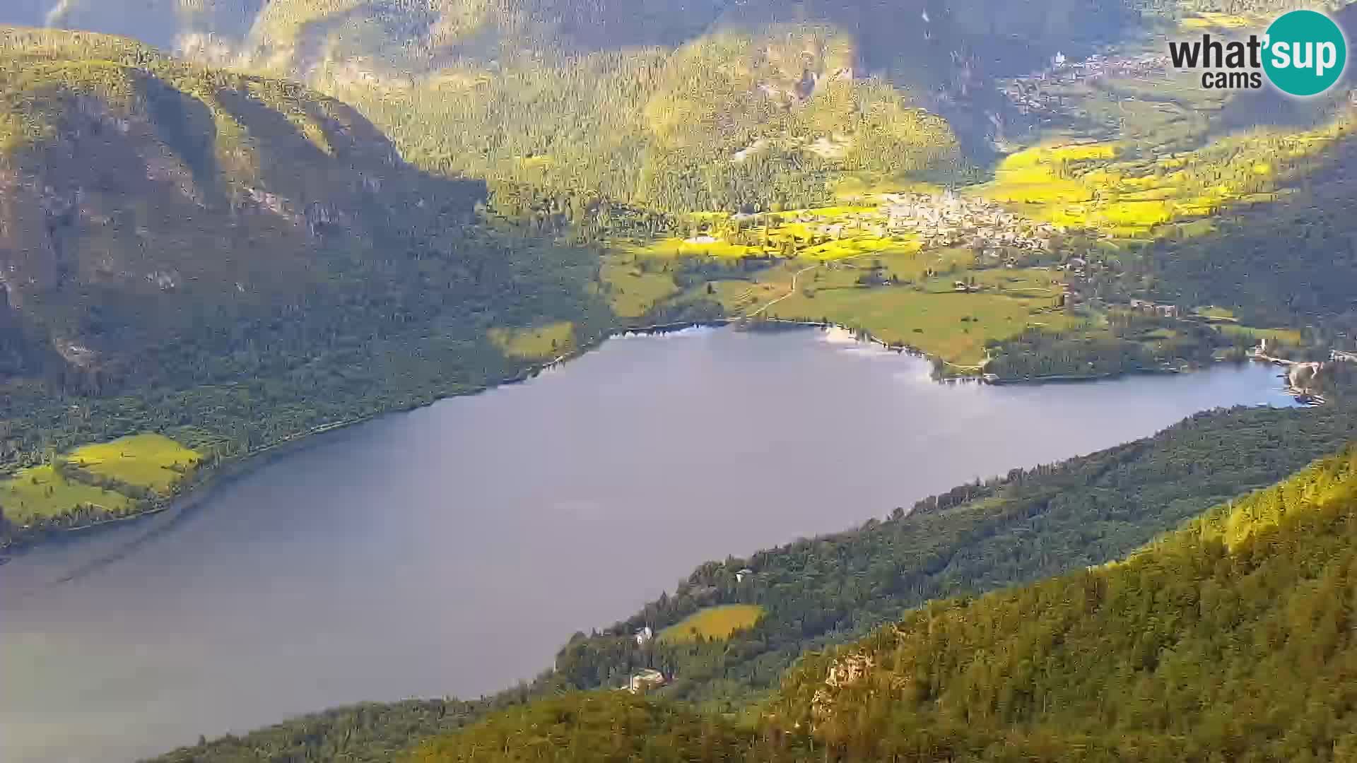 Webcam lac de Bohinj et Triglav – vue depuis la station de ski de Vogel