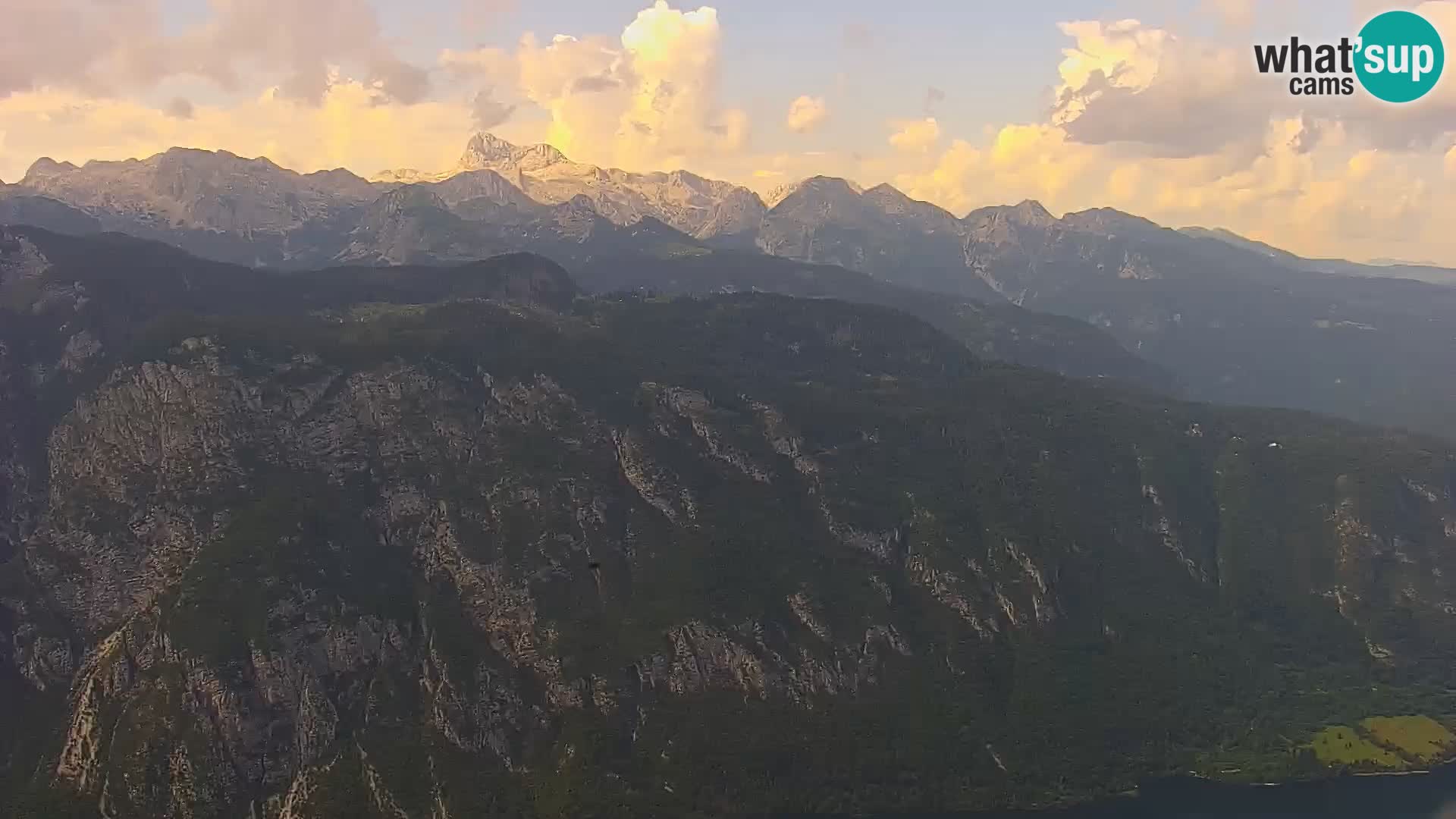 Webcam lac de Bohinj et Triglav – vue depuis la station de ski de Vogel