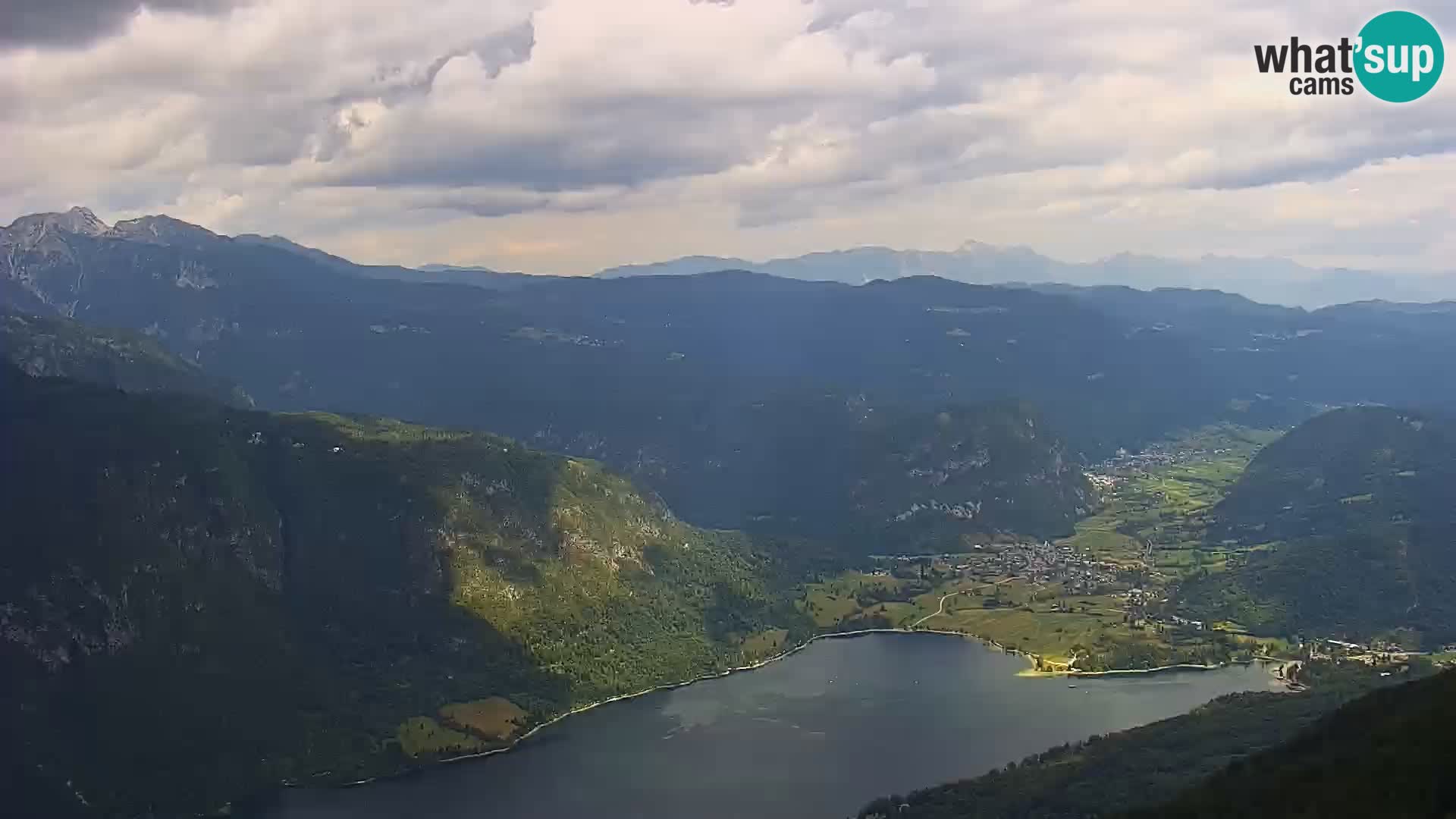 Spletna kamera Bohinj jezero in na Triglav – pogled s smučišča Vogel