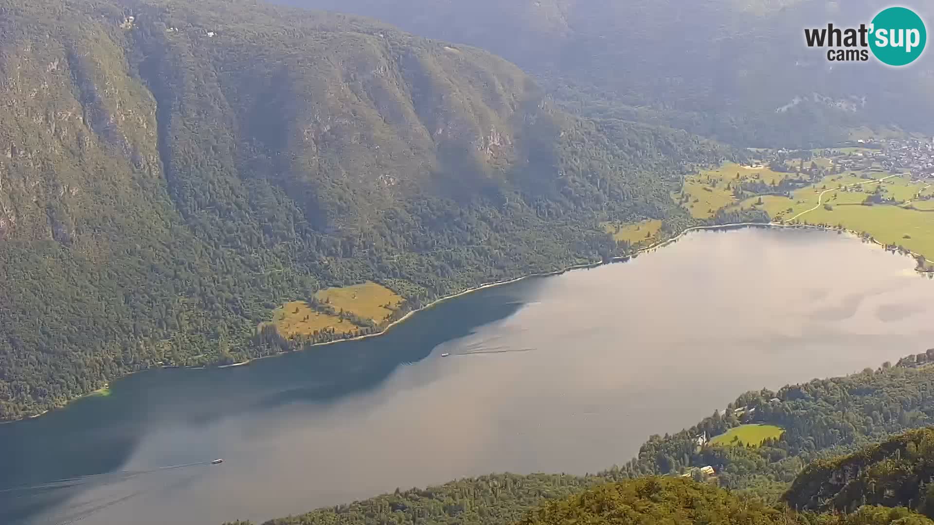 Webcam lac de Bohinj et Triglav – vue depuis la station de ski de Vogel