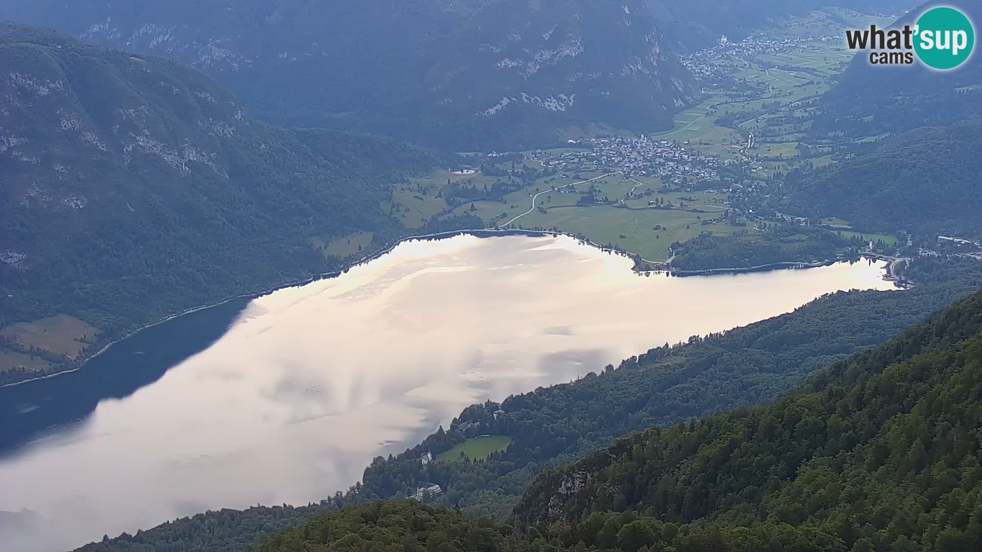 Webcam Bohinj See und Triglav – Blick vom Skigebiet Vogel