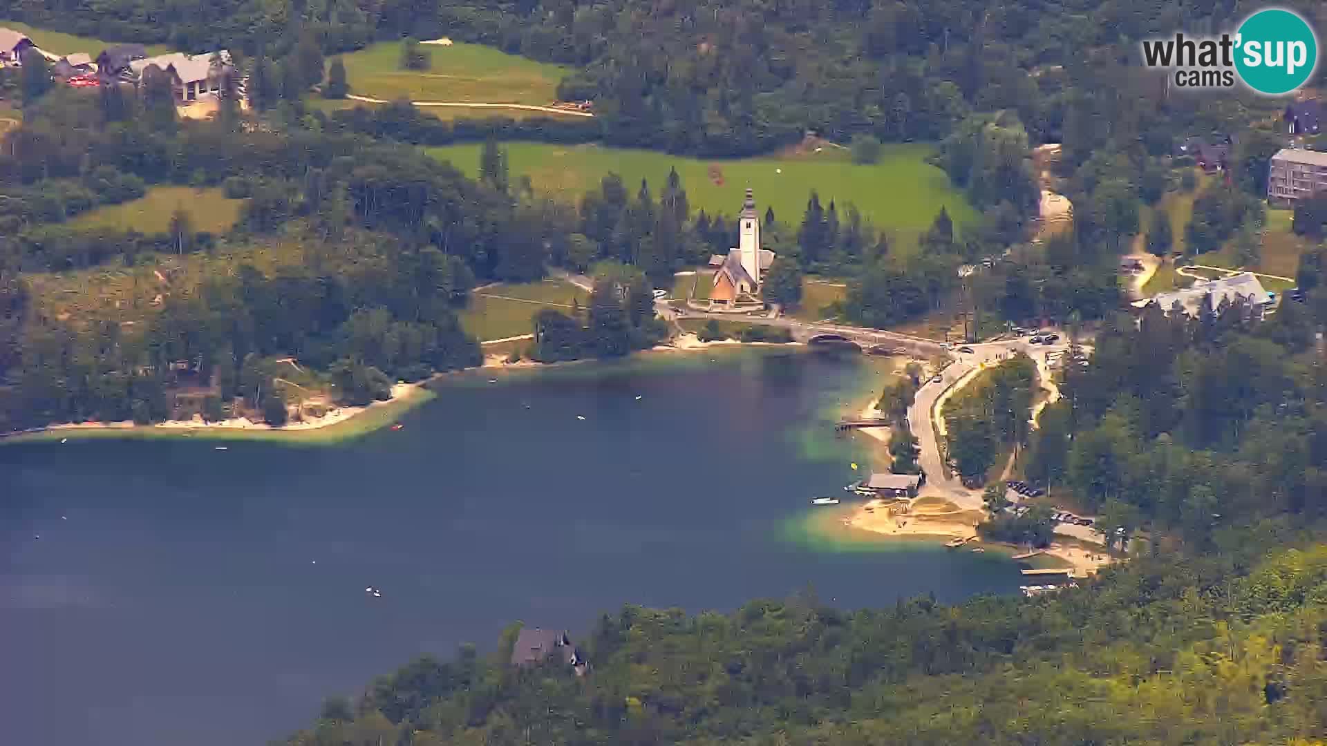 Webcam Bohinj See und Triglav – Blick vom Skigebiet Vogel