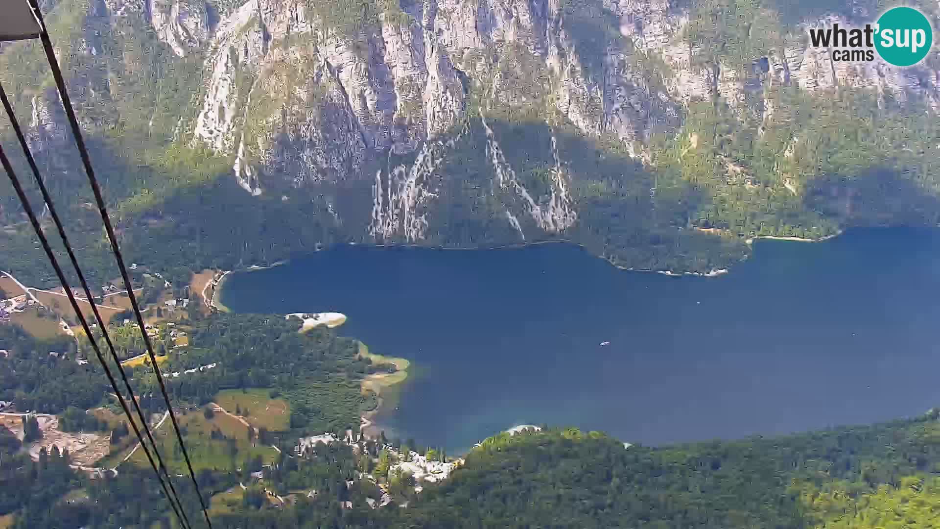 Spletna kamera Bohinj jezero in na Triglav – pogled s smučišča Vogel