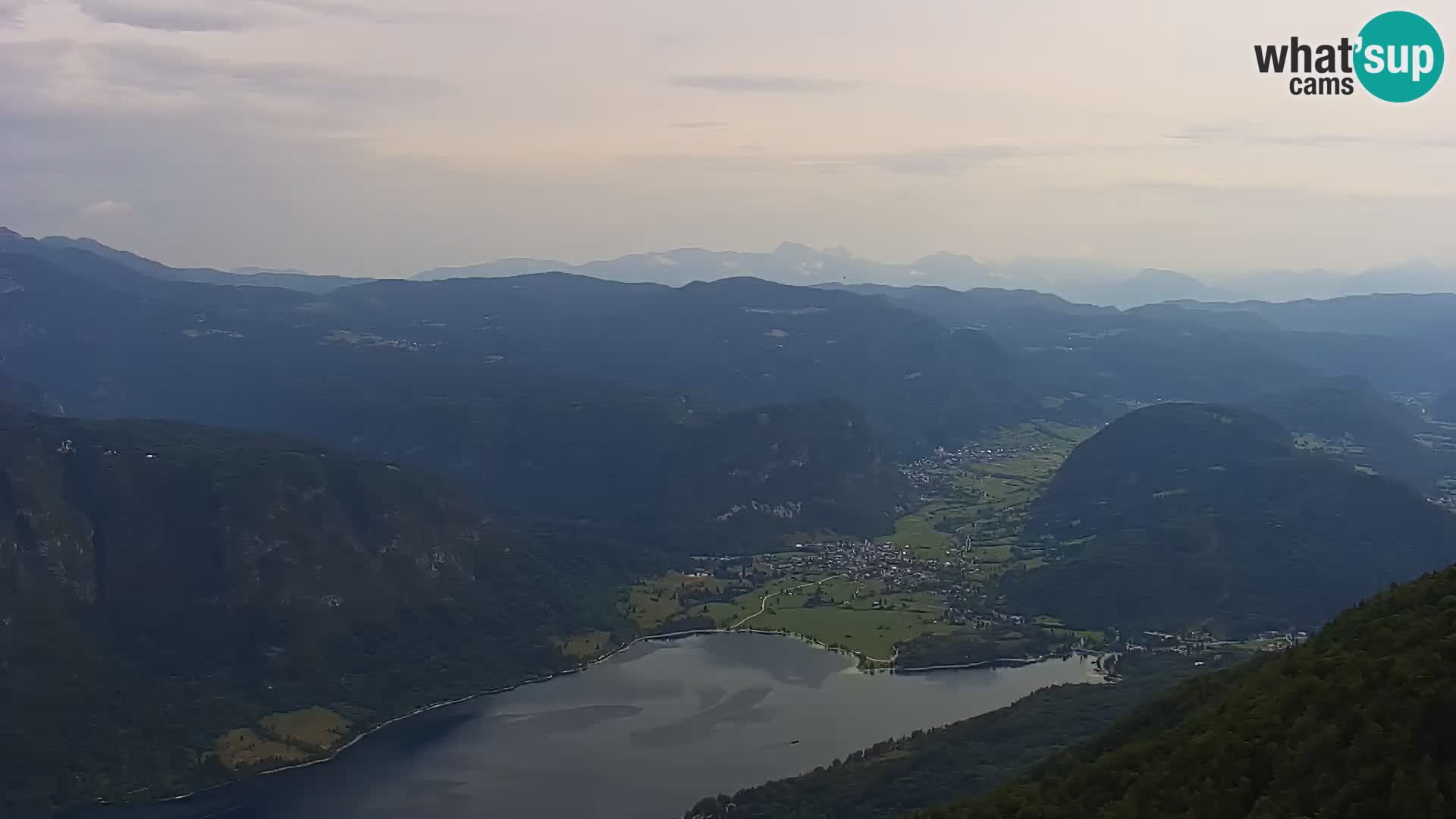 Cámara web del lago Bohinj y Triglav – vista desde la estación de esquí de Vogel