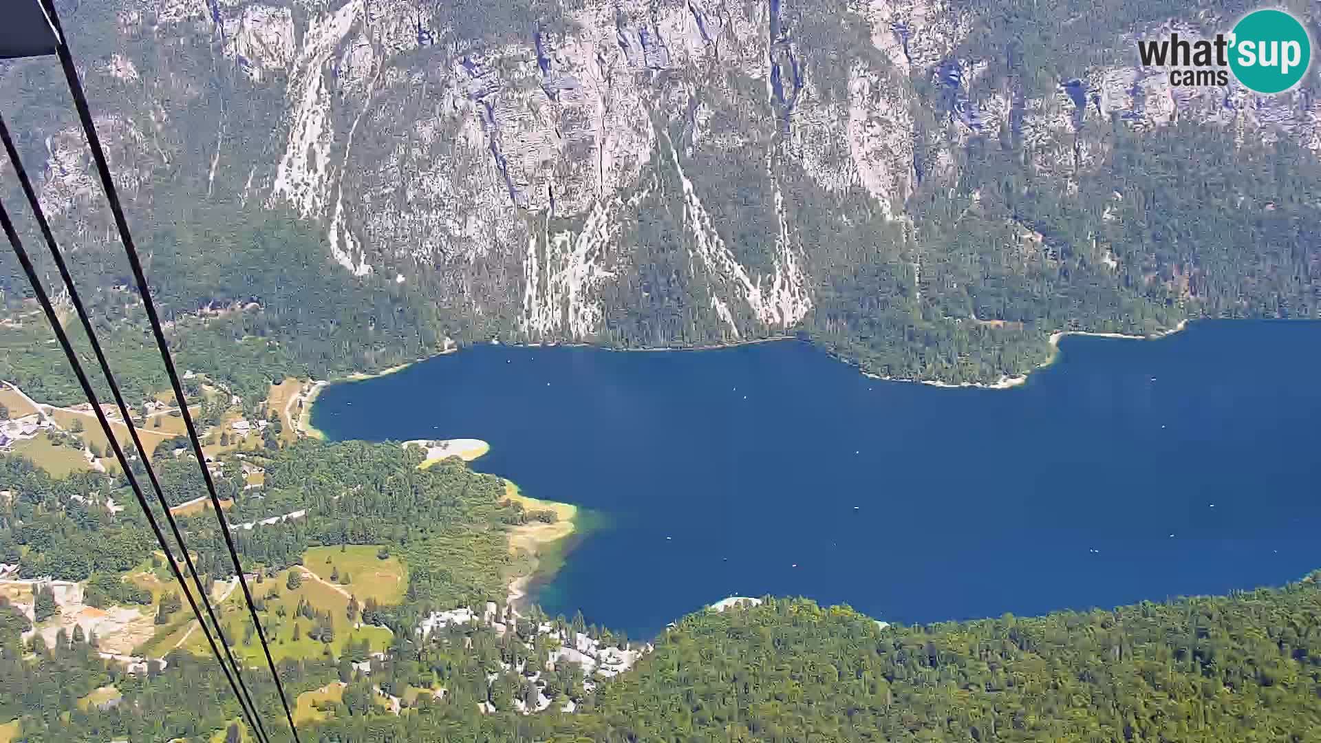 Webcam lac de Bohinj et Triglav – vue depuis la station de ski de Vogel