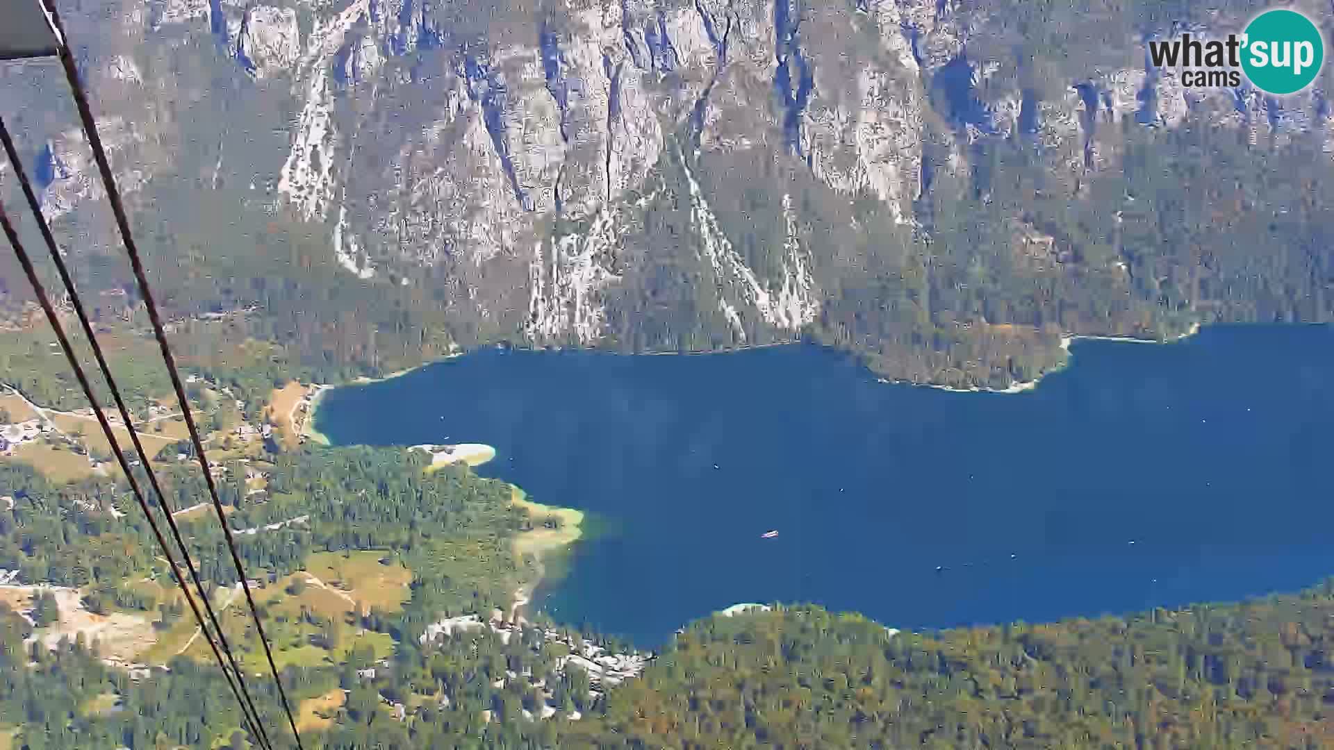 Webcam lac de Bohinj et Triglav – vue depuis la station de ski de Vogel