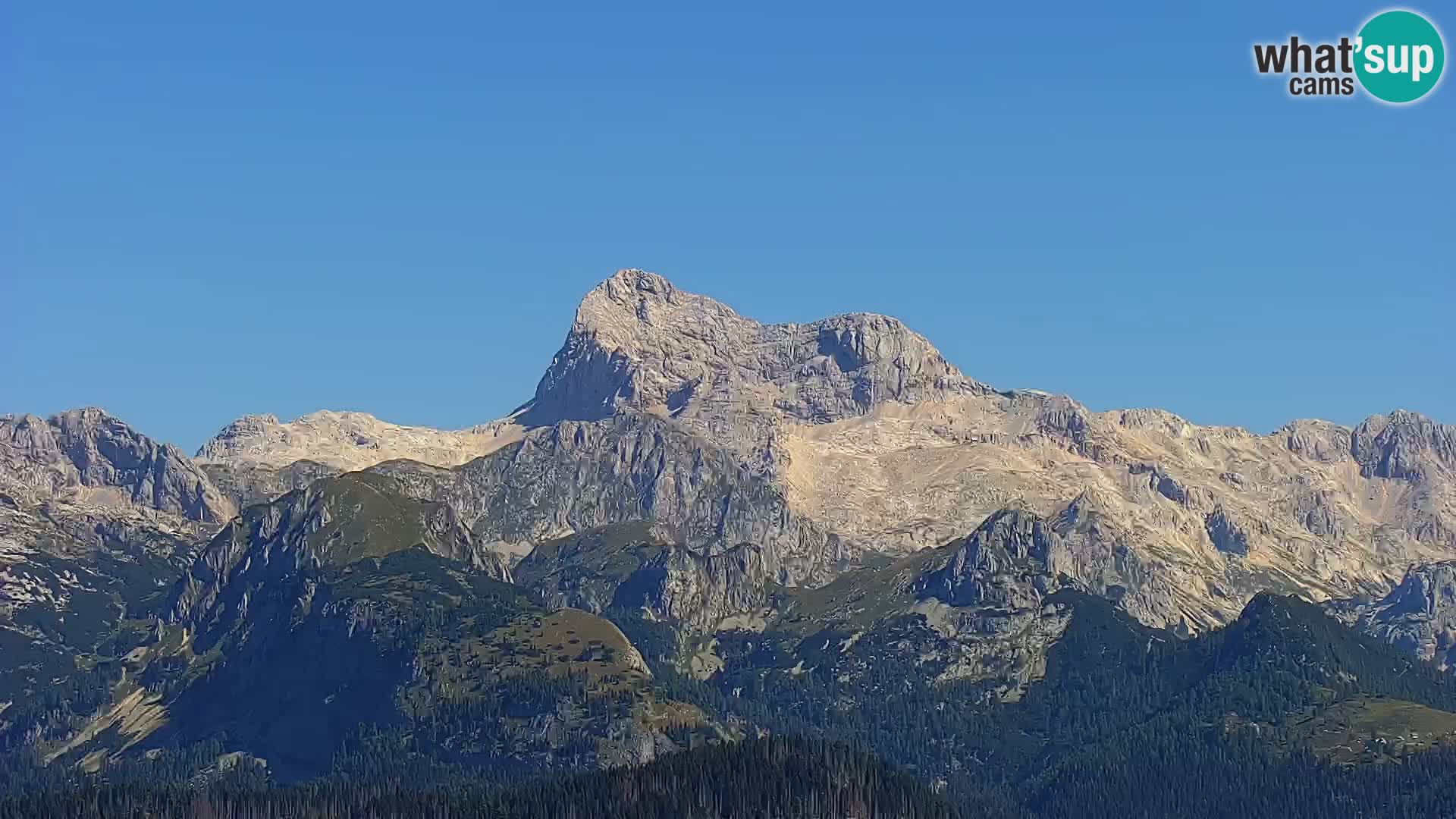 Bohinj lake webcam and Triglav – view from Vogel ski resort