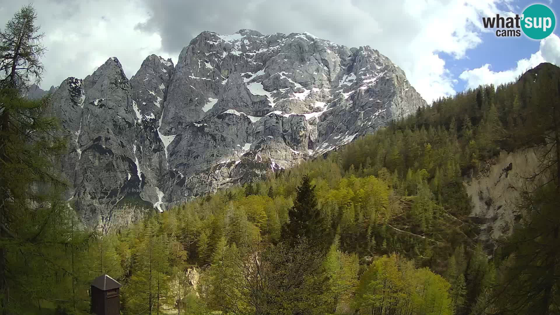 Vršič LIVE webcam Erjavčeva house – view to PRISOJNIK – Slovenia