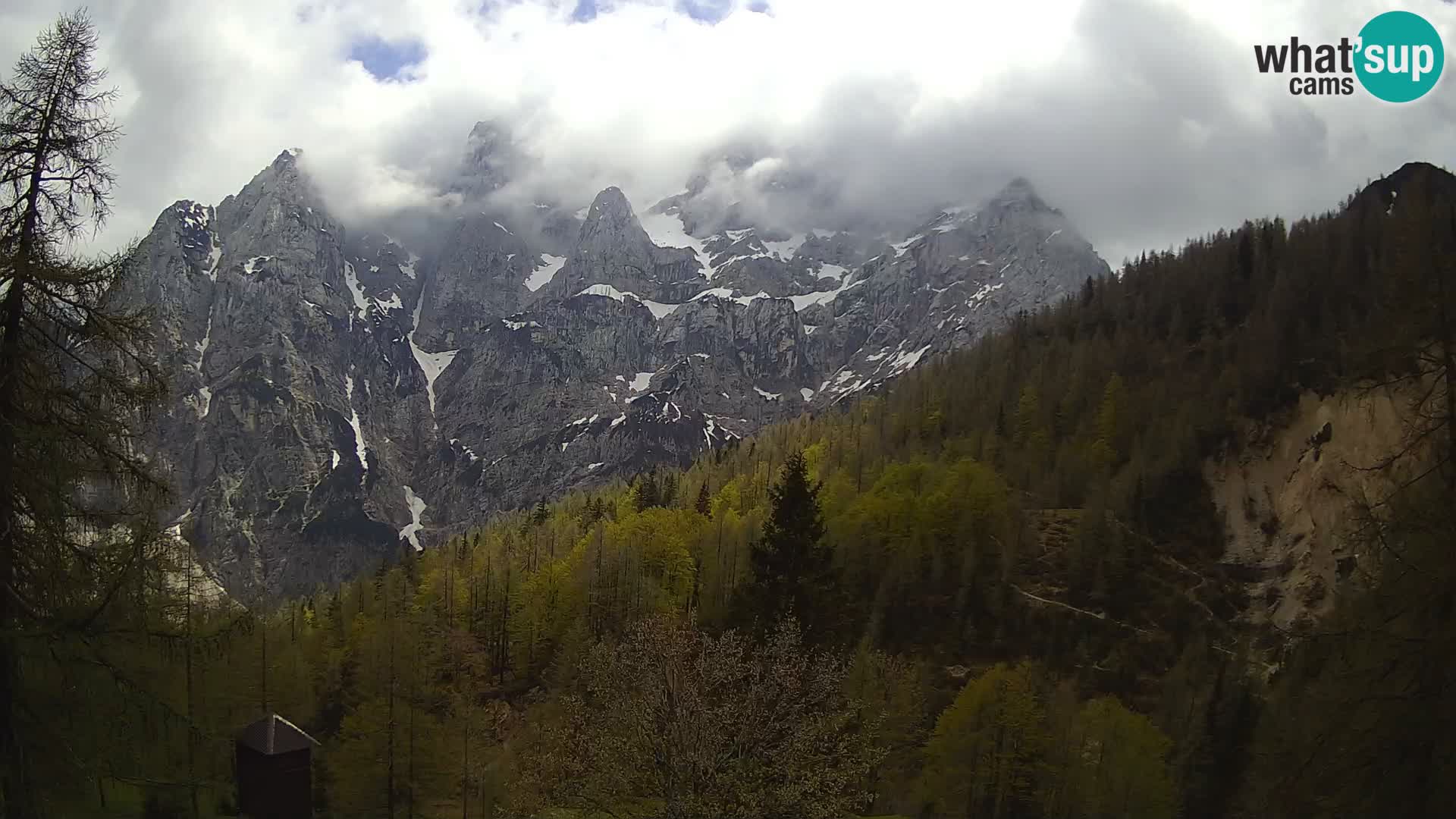 Vršič camera en vivo Casa Erjavčeva – vista a PRISOJNIK – Eslovenia