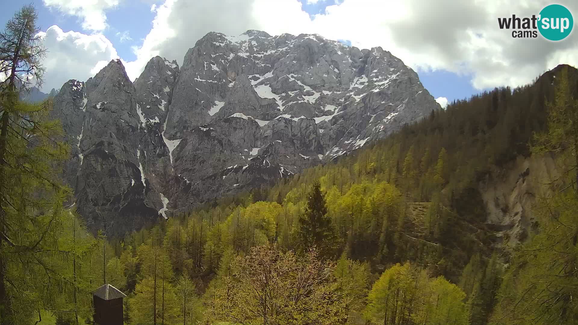 Vršič LIVE Webcam Haus Erjavčeva – Blick auf PRISOJNIK – Slowenien