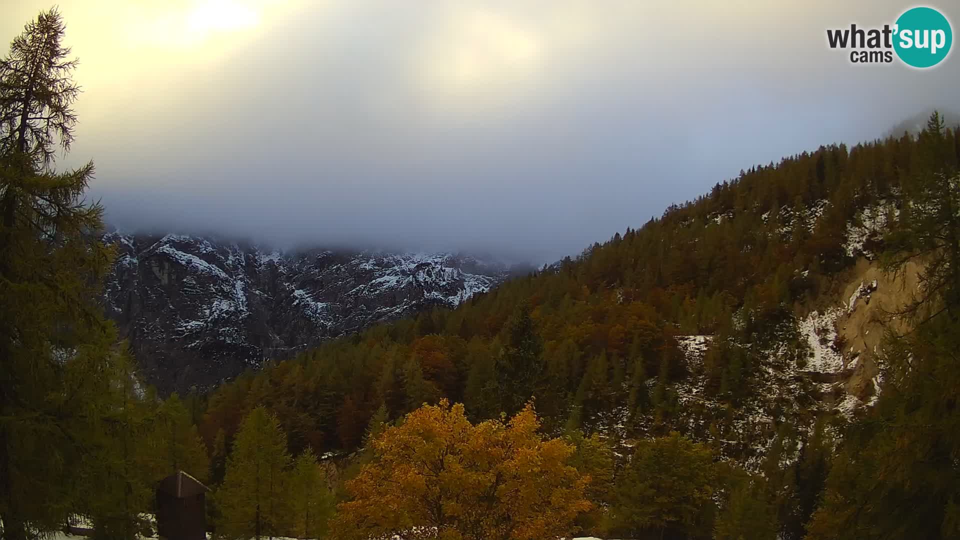 Vršič LIVE webcam casa Erjavčeva – vista sul PRISOJNIK – Slovenia