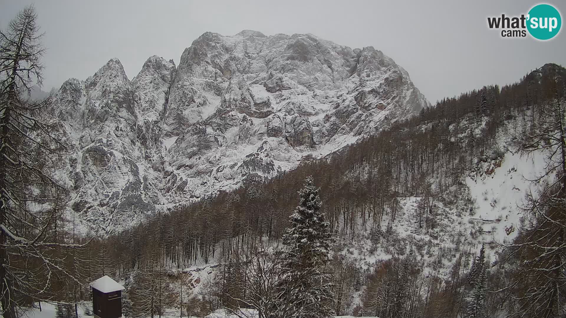 Vršič LIVE Webcam Haus Erjavčeva – Blick auf PRISOJNIK – Slowenien