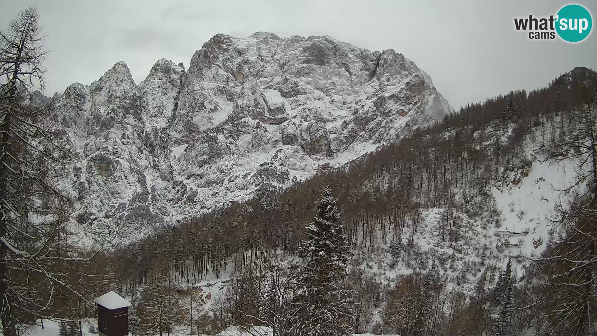 Vršič LIVE webcam casa Erjavčeva – vista sul PRISOJNIK – Slovenia