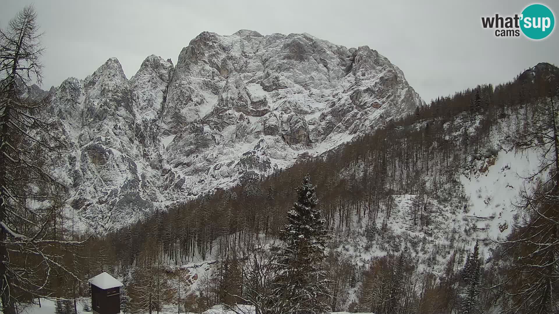 Vršič LIVE Webcam Haus Erjavčeva – Blick auf PRISOJNIK – Slowenien