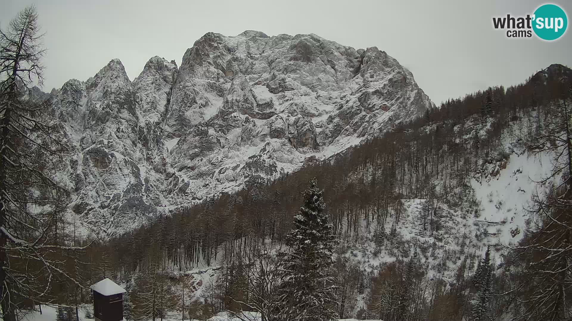 Vršič LIVE webcam casa Erjavčeva – vista sul PRISOJNIK – Slovenia