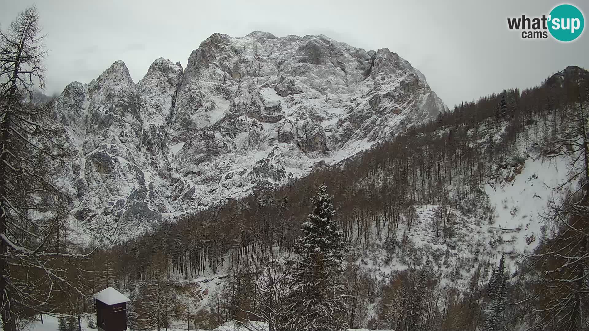 Vršič LIVE Webcam Haus Erjavčeva – Blick auf PRISOJNIK – Slowenien