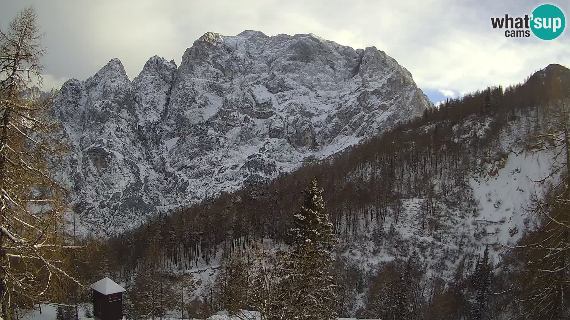 Vršič spletna kamera Erjavčeva hiša – pogled na PRISOJNIK