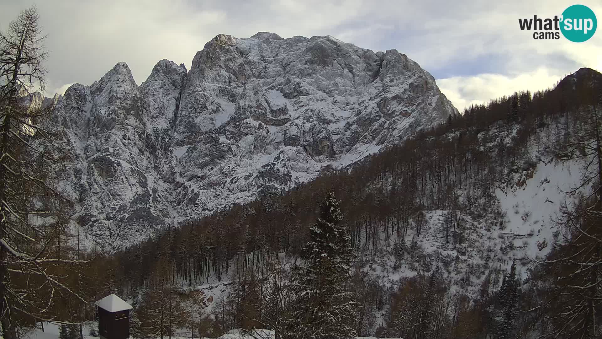 Vršič spletna kamera Erjavčeva hiša – pogled na PRISOJNIK