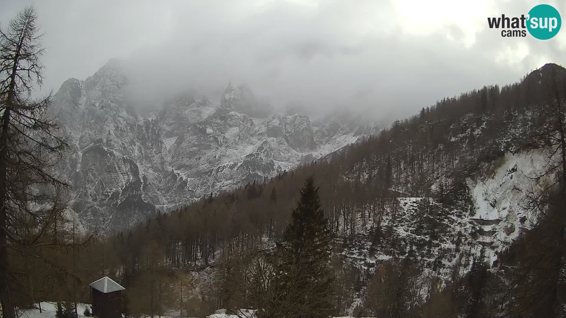 Vršič LIVE webcam casa Erjavčeva – vista sul PRISOJNIK – Slovenia