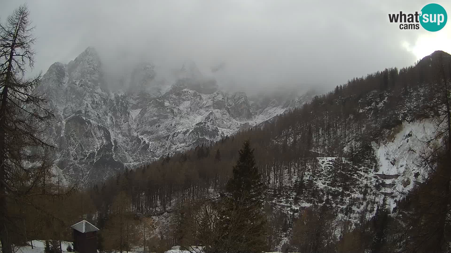 Vršič LIVE Webcam Haus Erjavčeva – Blick auf PRISOJNIK – Slowenien