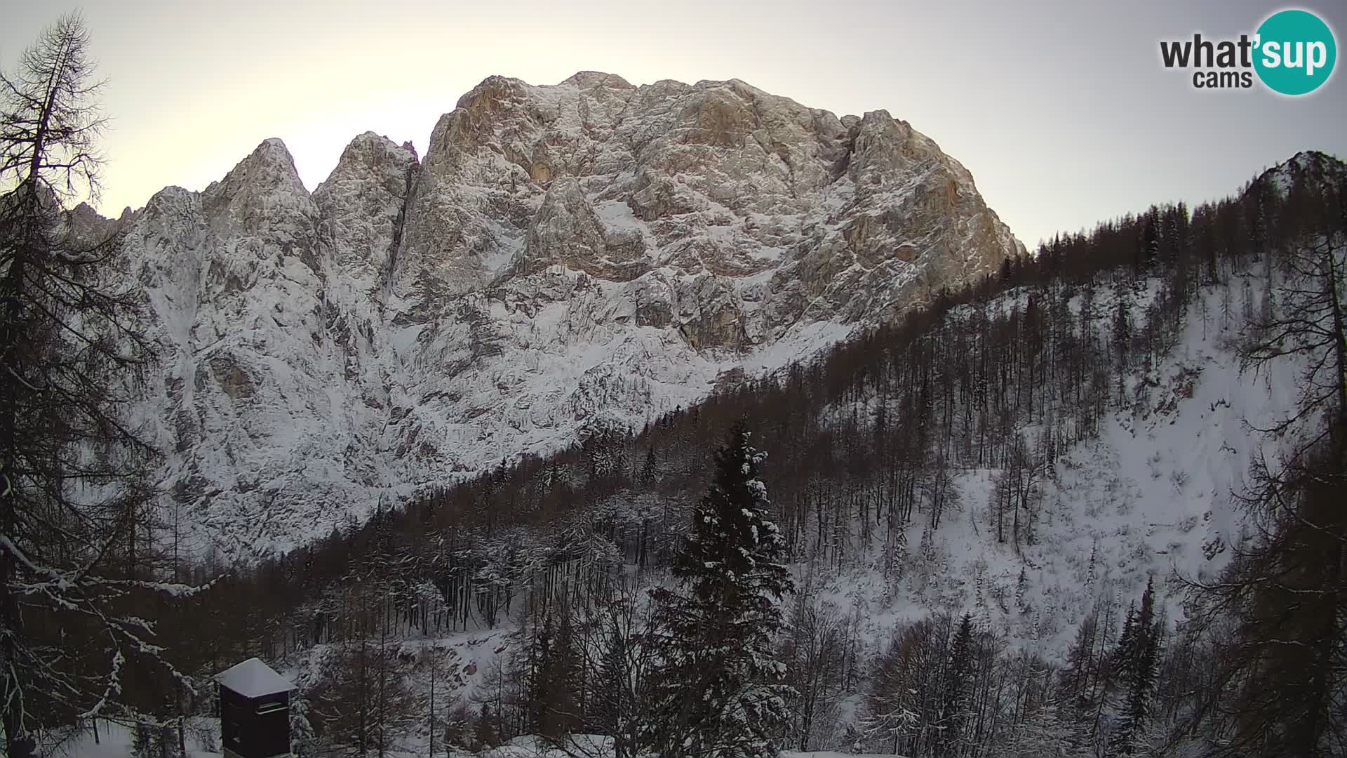 Vršič LIVE webcam casa Erjavčeva – vista sul PRISOJNIK – Slovenia