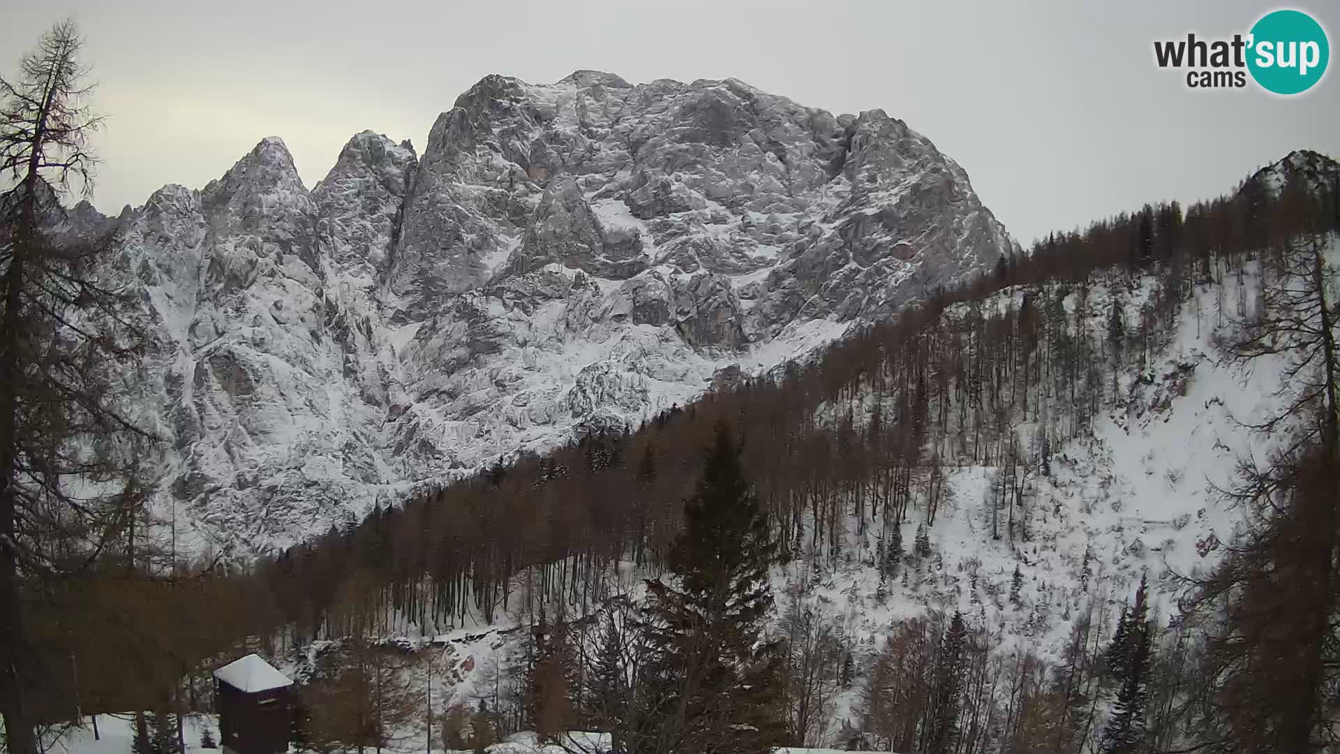 Vršič LIVE webcam casa Erjavčeva – vista sul PRISOJNIK – Slovenia