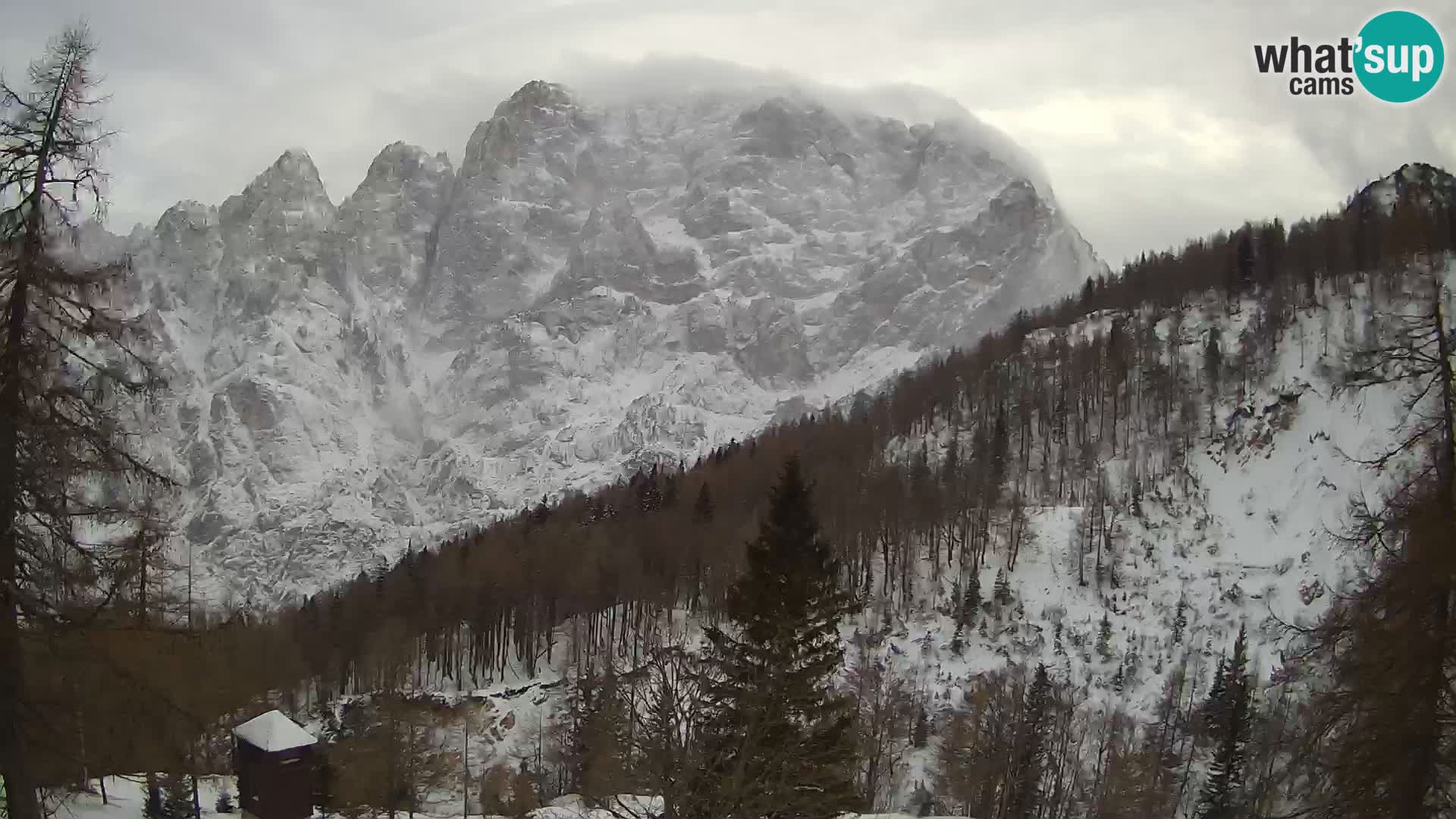 Vršič LIVE webcam casa Erjavčeva – vista sul PRISOJNIK – Slovenia