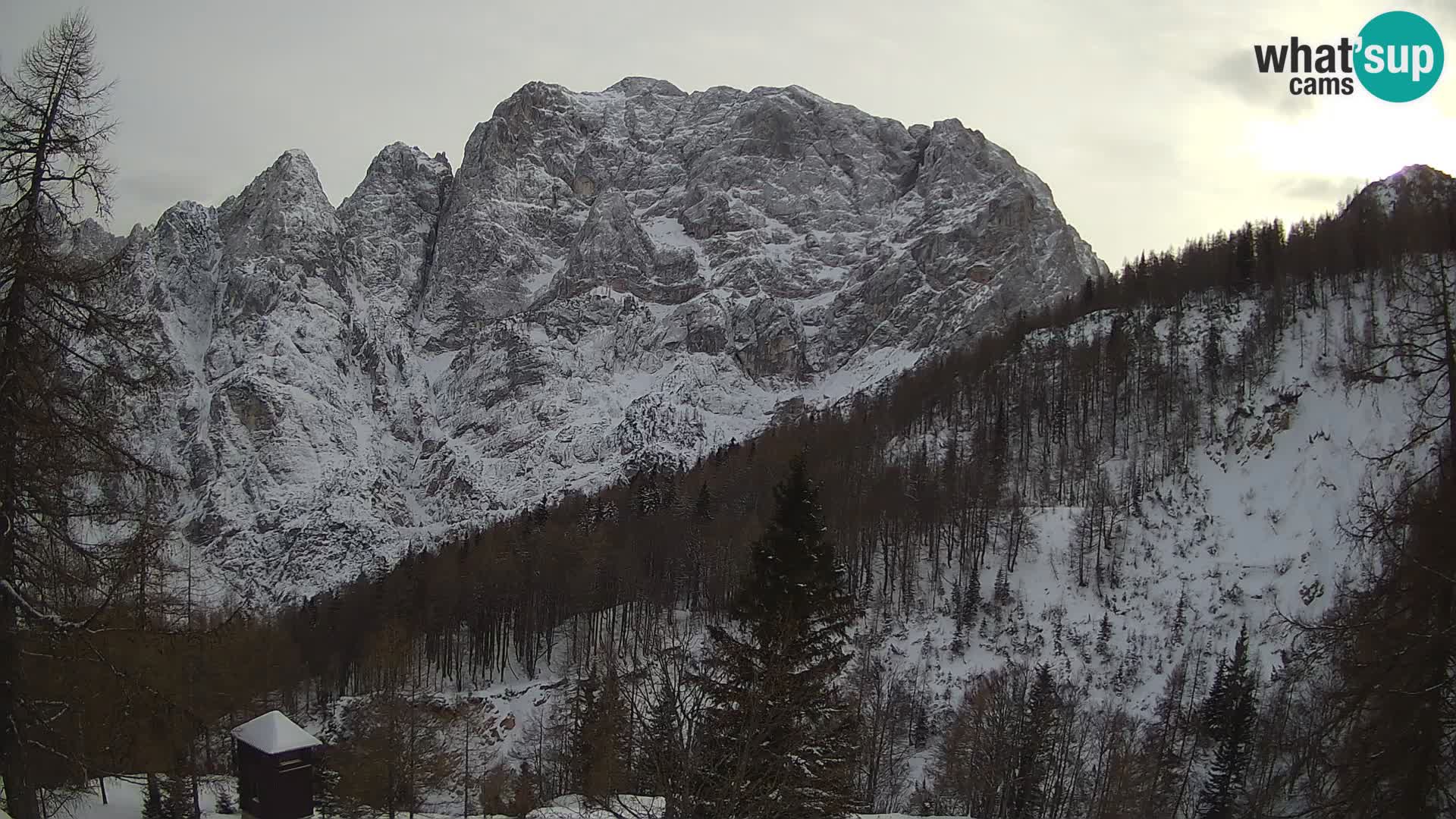 Vršič LIVE webcam Erjavčeva house – view to PRISOJNIK – Slovenia