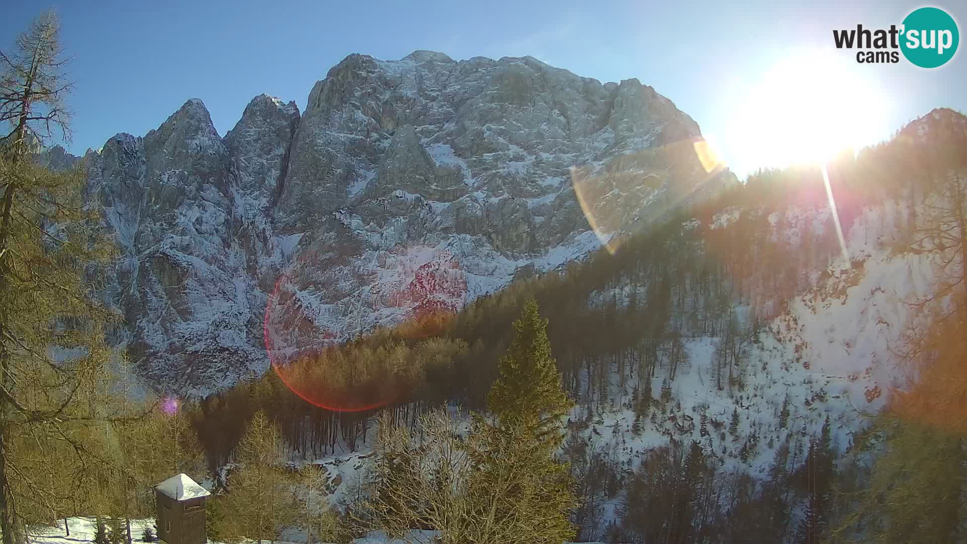 Vršič LIVE Webcam Haus Erjavčeva – Blick auf PRISOJNIK – Slowenien