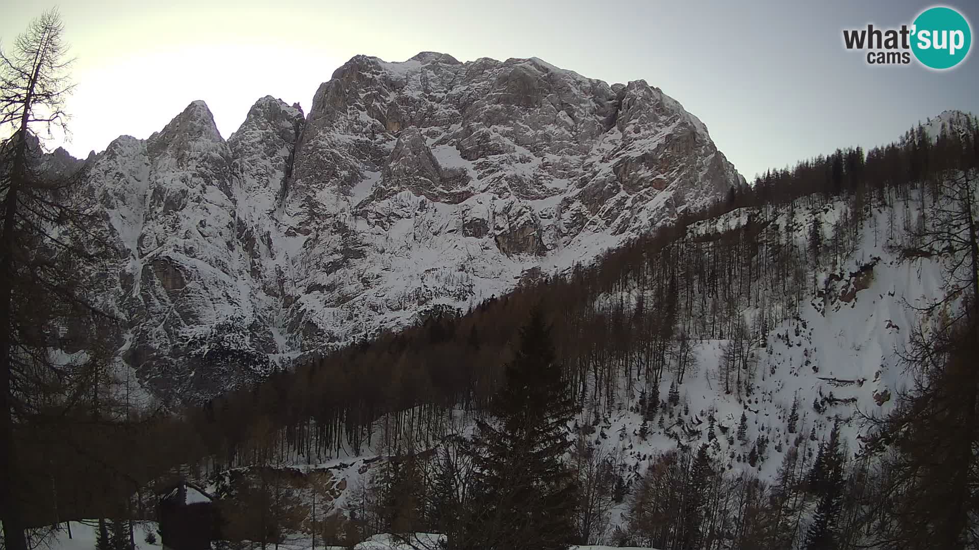 Vršič camera en vivo Casa Erjavčeva – vista a PRISOJNIK – Eslovenia