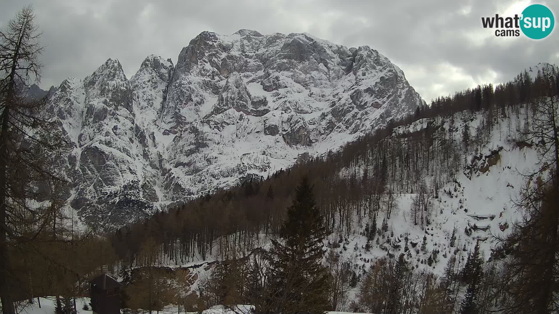 Webcam Vršič LIVE maison Erjavčeva – vue sur PRISOJNIK – Slovénie