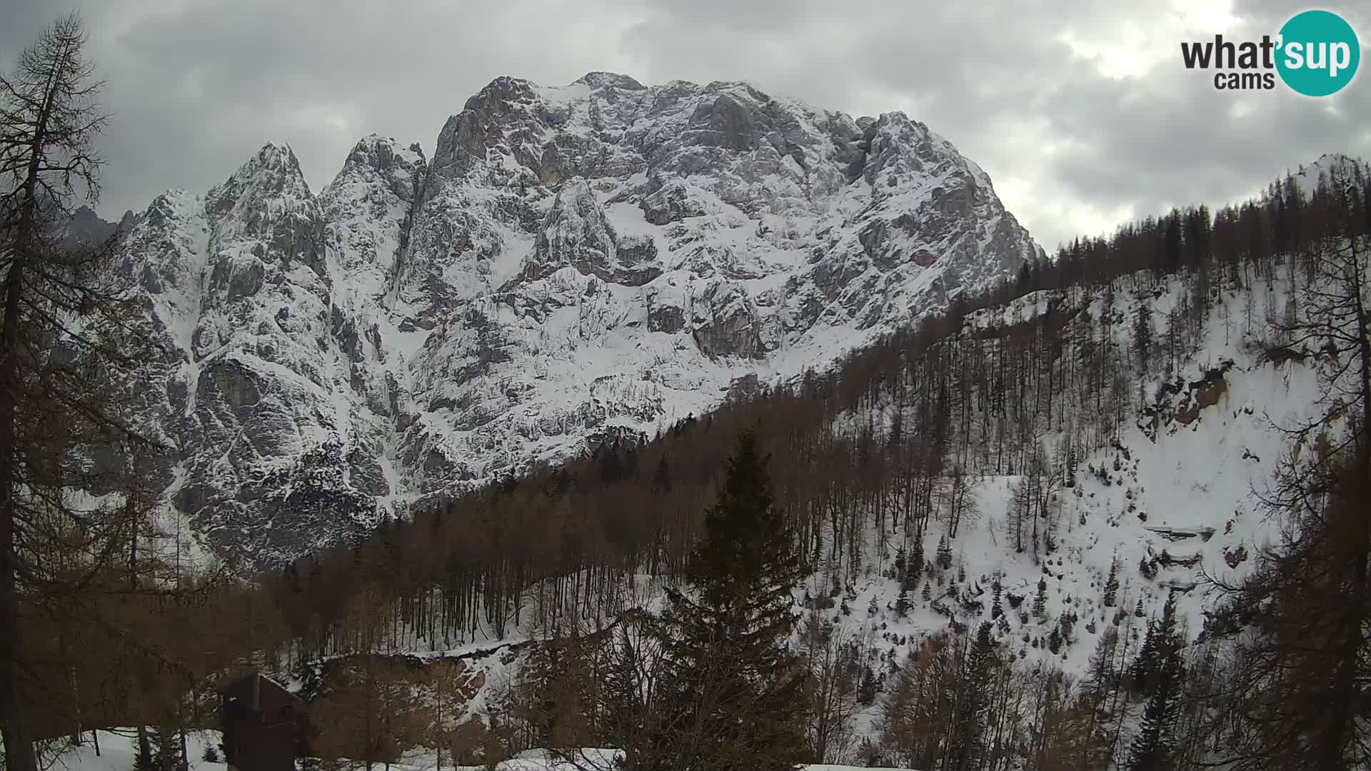 Vršič LIVE Webcam Haus Erjavčeva – Blick auf PRISOJNIK – Slowenien