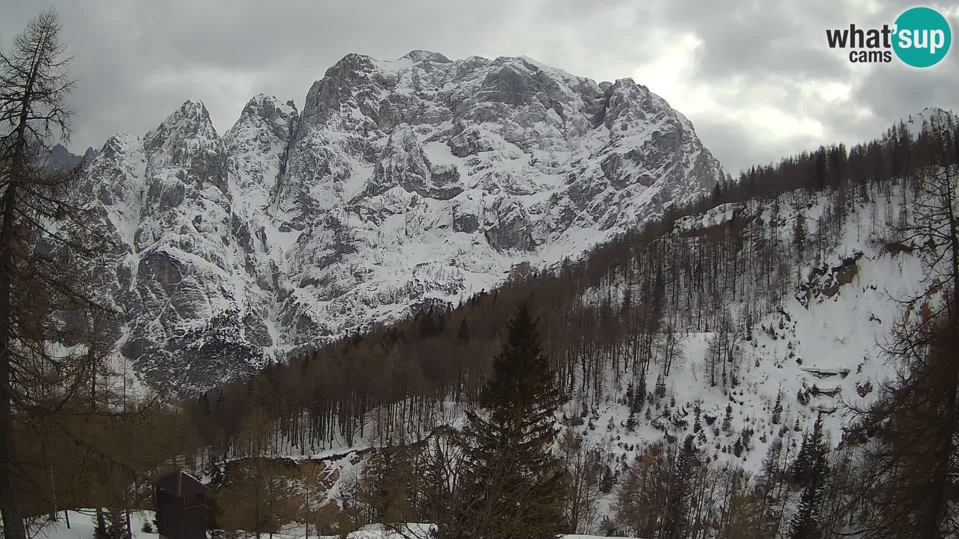 Webcam Vršič LIVE maison Erjavčeva – vue sur PRISOJNIK – Slovénie