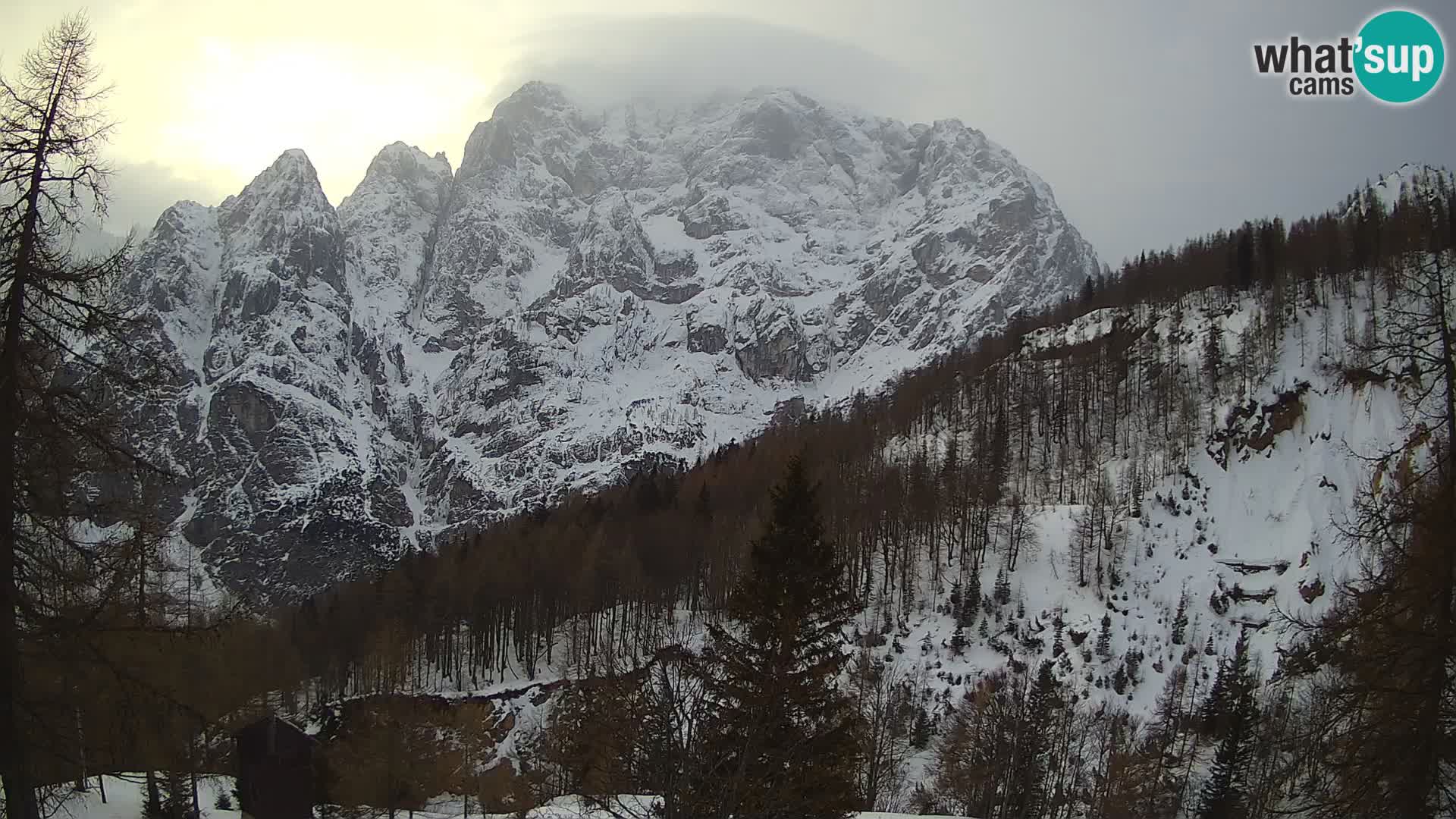 Vršič LIVE Webcam Haus Erjavčeva – Blick auf PRISOJNIK – Slowenien