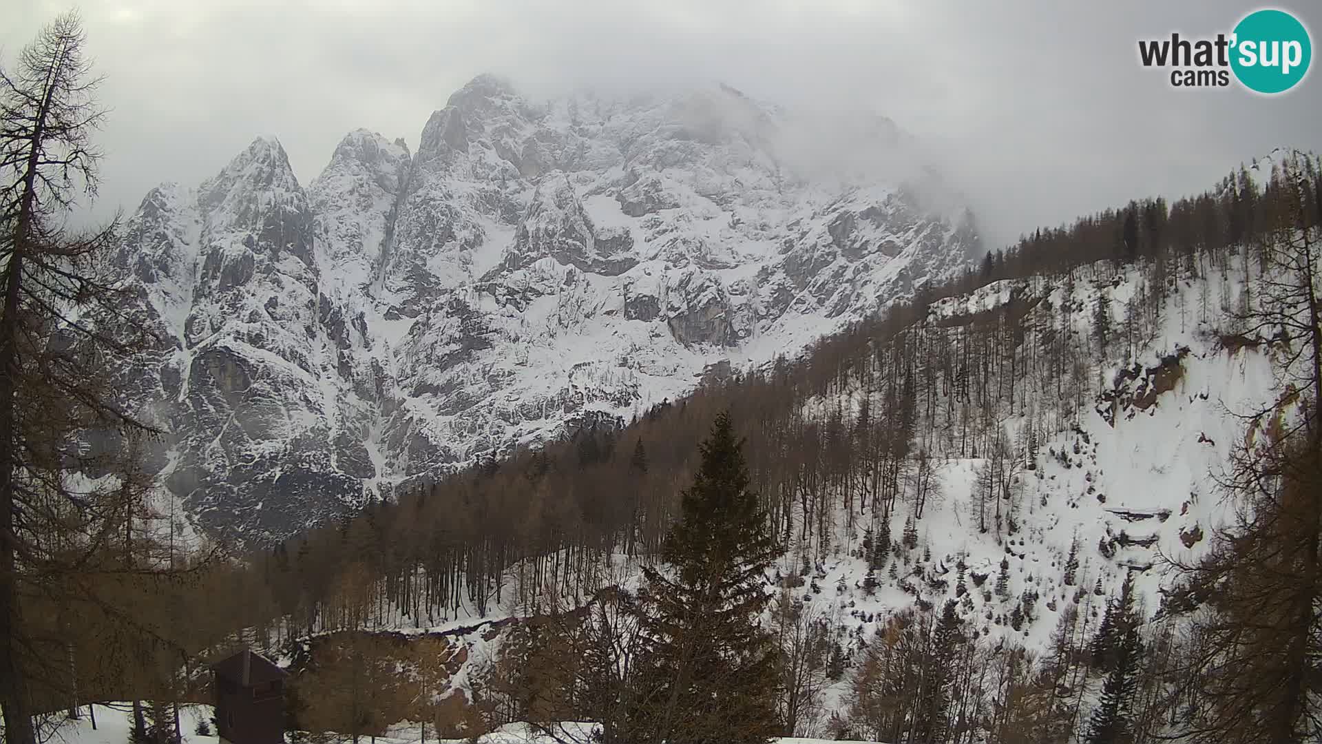 Vršič LIVE Webcam Haus Erjavčeva – Blick auf PRISOJNIK – Slowenien