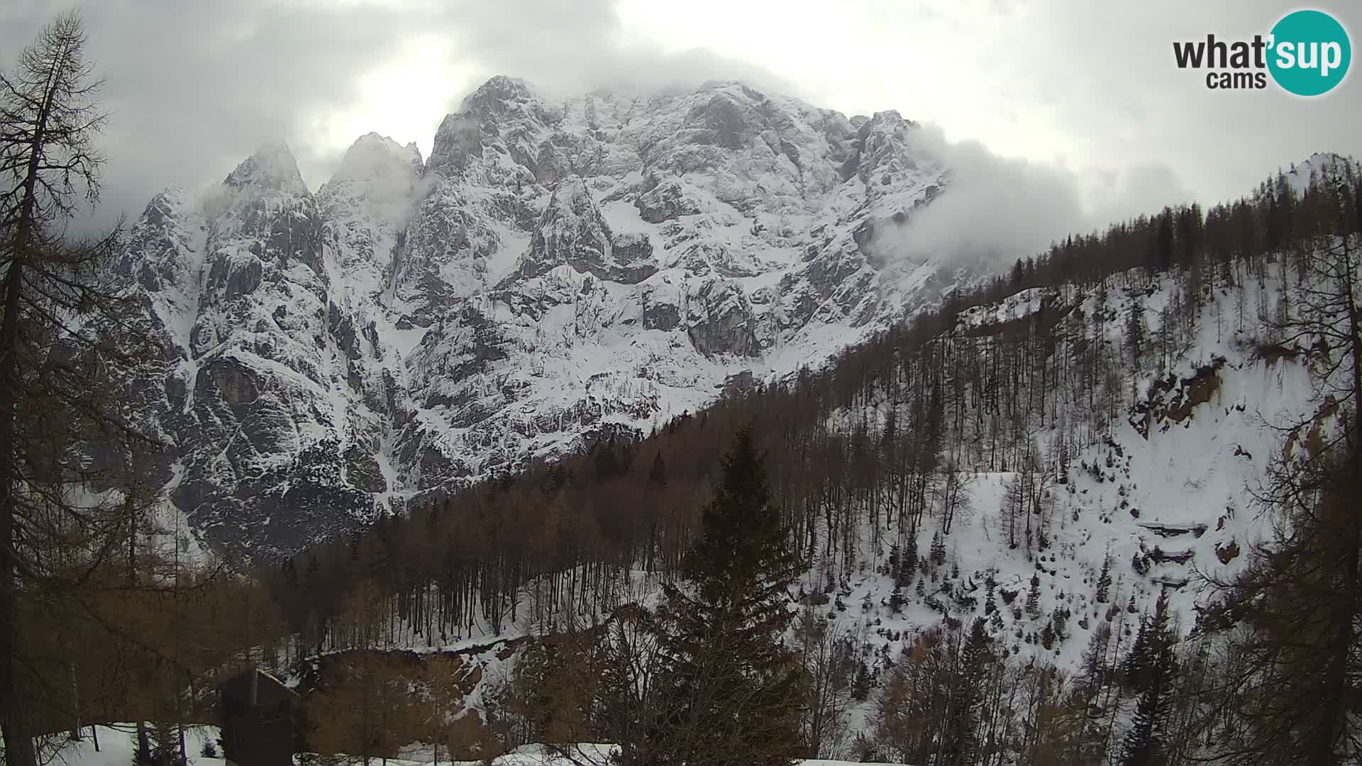 Vršič LIVE Webcam Haus Erjavčeva – Blick auf PRISOJNIK – Slowenien