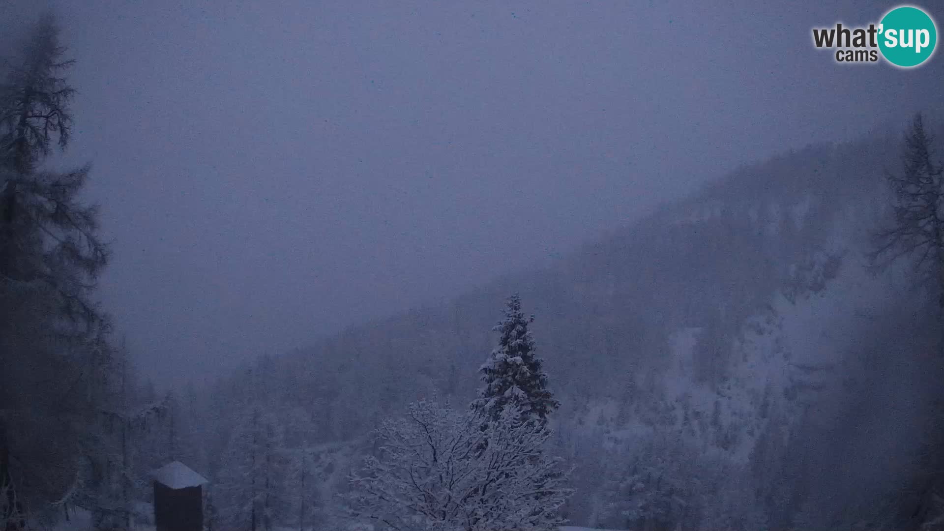 Vršič spletna kamera Erjavčeva hiša – pogled na PRISOJNIK