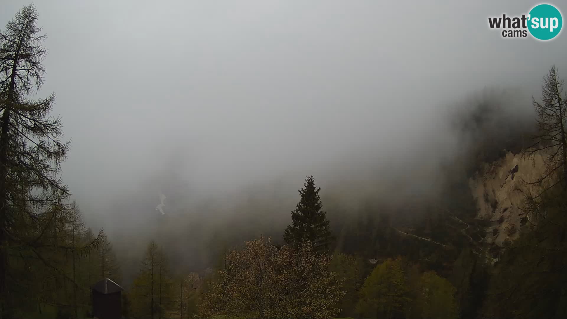 Vršič LIVE webcam Erjavčeva house – view to PRISOJNIK – Slovenia
