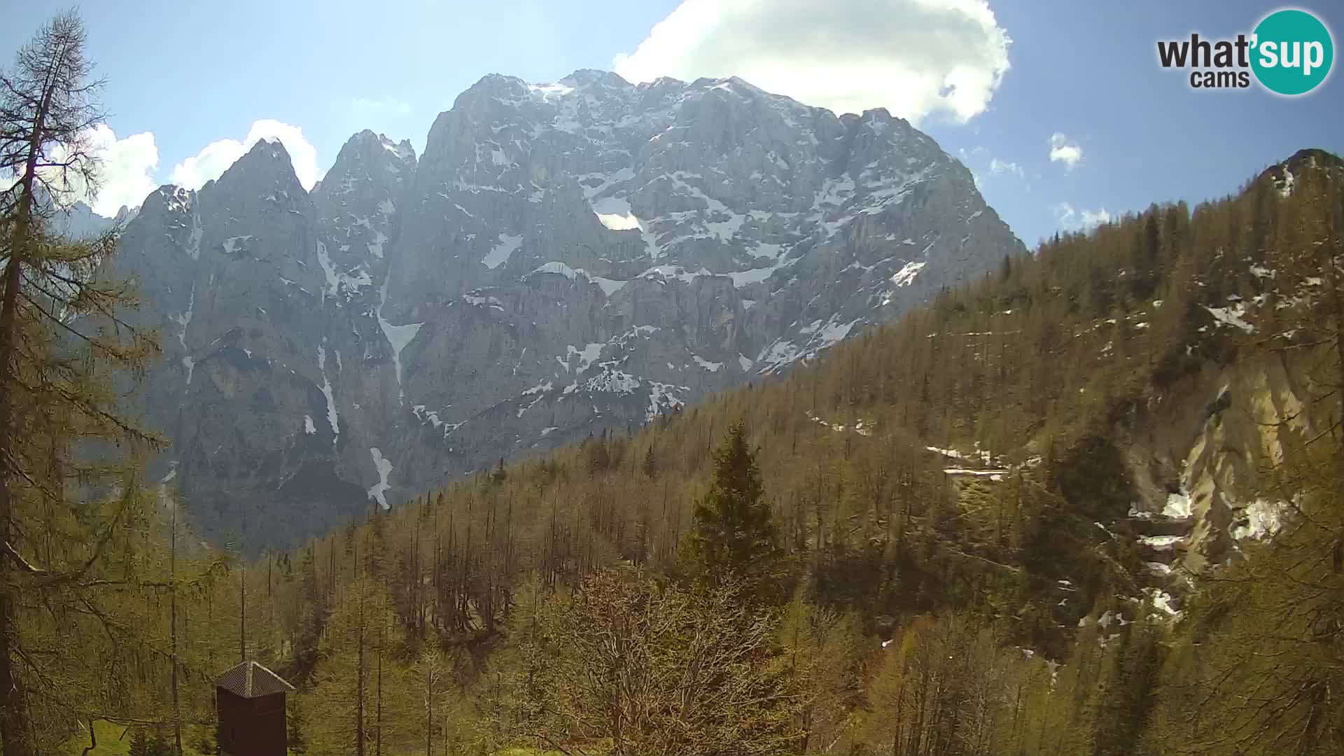 Vršič LIVE webcam Erjavčeva house – view to PRISOJNIK – Slovenia