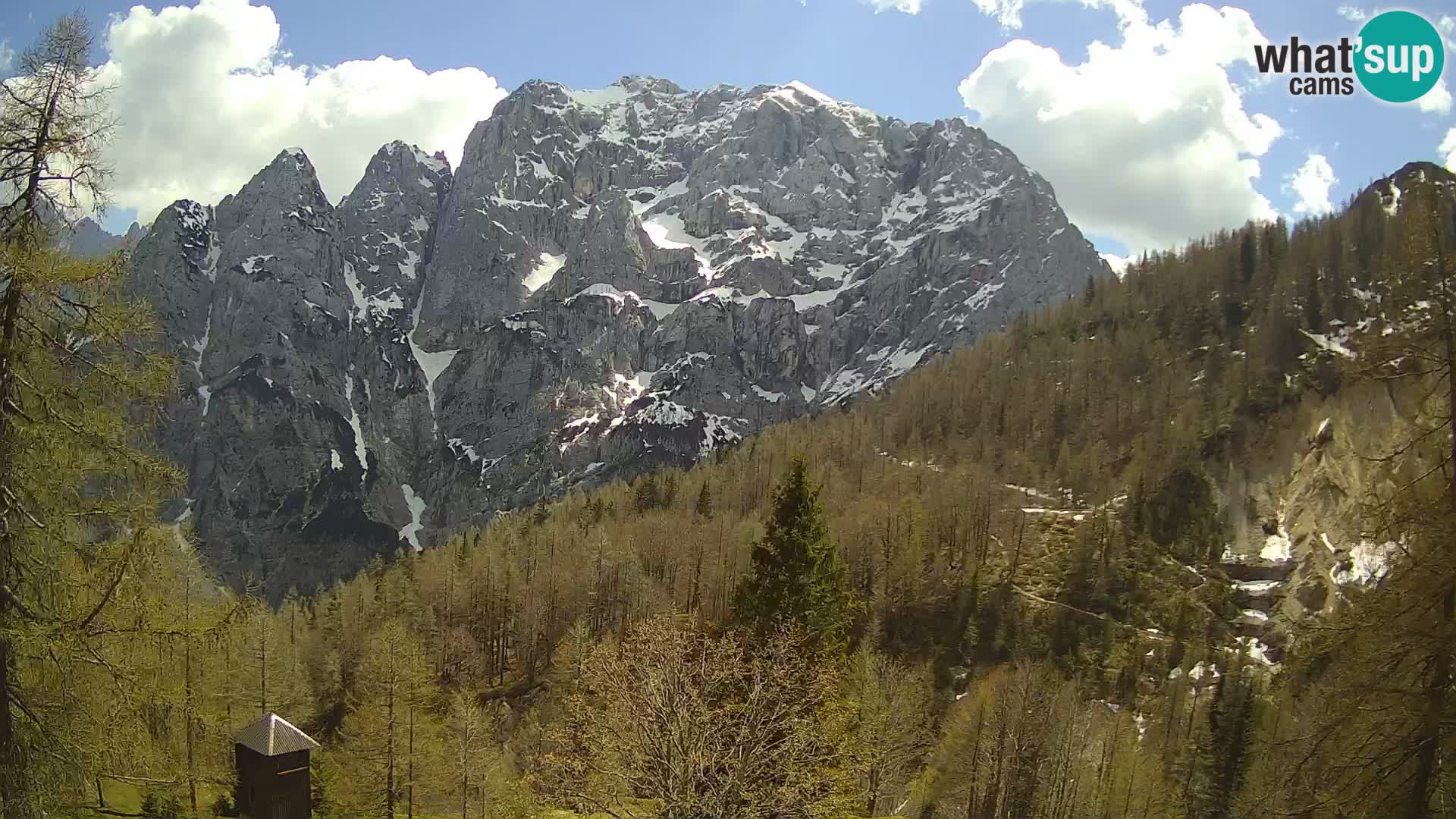 Vršič LIVE webcam casa Erjavčeva – vista sul PRISOJNIK – Slovenia
