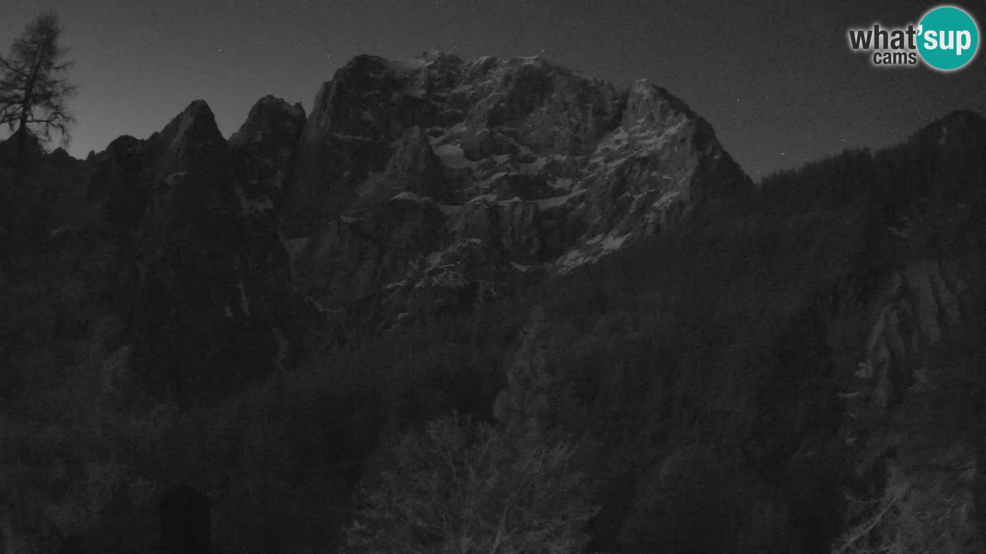 Vršič LIVE Webcam Haus Erjavčeva – Blick auf PRISOJNIK – Slowenien
