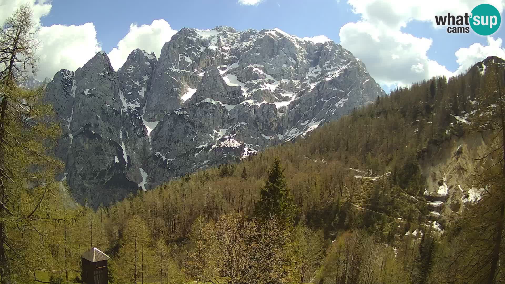 Vršič LIVE webcam Erjavčeva house – view to PRISOJNIK – Slovenia