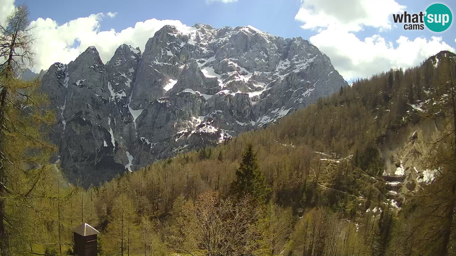 Vršič spletna kamera Erjavčeva hiša – pogled na PRISOJNIK